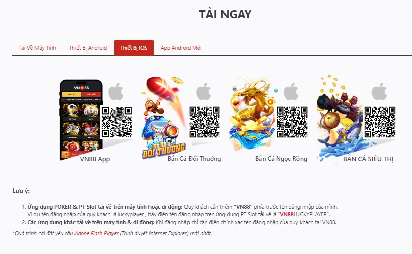 Quá trình tải app Vn88 hoàn toàn không mất tiền